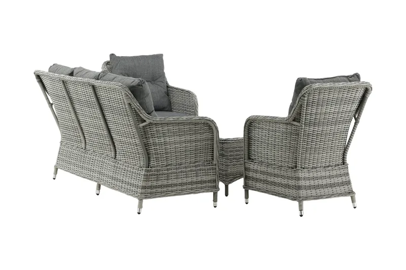 Vikelund loungegruppe utendørs - Grå - Hagemøbler - Loungemøbler - Loungesett