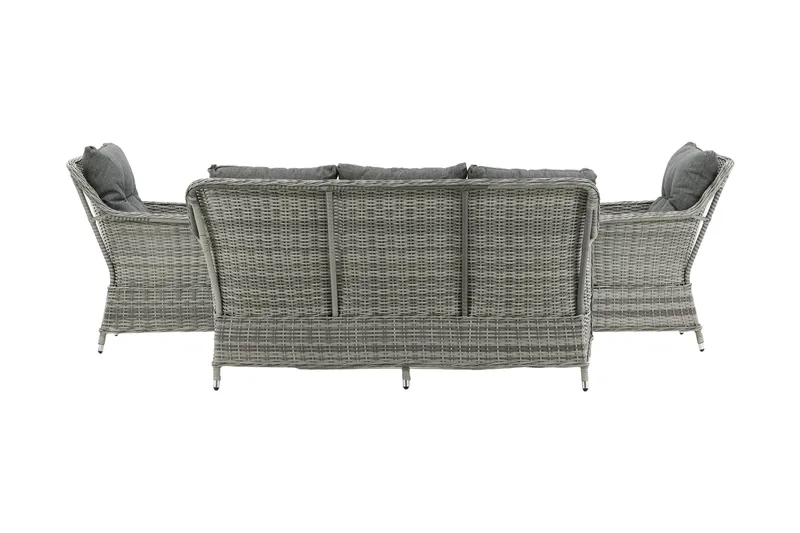 Vikelund loungegruppe utendørs - Grå - Hagemøbler - Loungemøbler - Loungesett