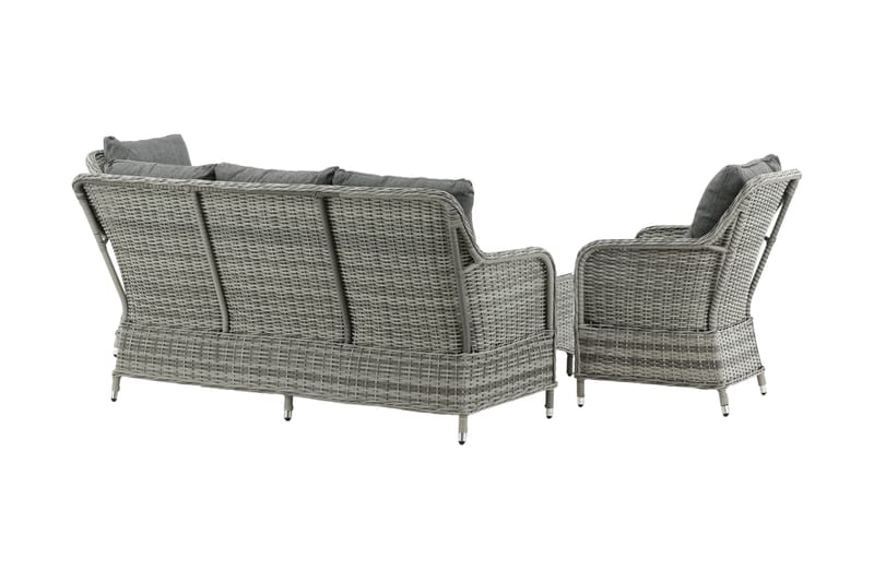 Vikelund loungegruppe utendørs - Grå - Hagemøbler - Loungemøbler - Loungesett