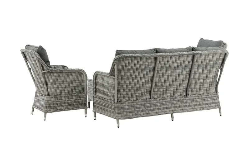 Vikelund loungegruppe utendørs - Grå - Hagemøbler - Loungemøbler - Loungesett
