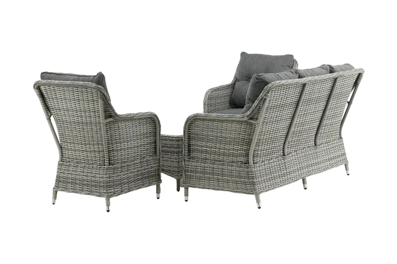 Vikelund loungegruppe utendørs - Grå - Hagemøbler - Loungemøbler - Loungesett