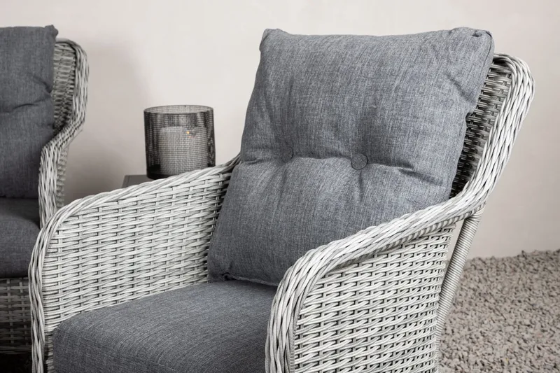 Vikelund loungegruppe utendørs - Grå - Hagemøbler - Loungemøbler - Loungesett