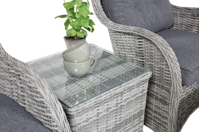 Vikelund loungegruppe utendørs - Grå - Hagemøbler - Loungemøbler - Loungesett