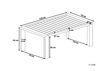 Vinci Loungegruppe 120 cm - Grå - Hagemøbler - Loungemøbler - Loungesett