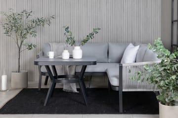 Virya Hjørneloungegruppe med Puter - Svart - Hagemøbler - Loungemøbler - Loungesett