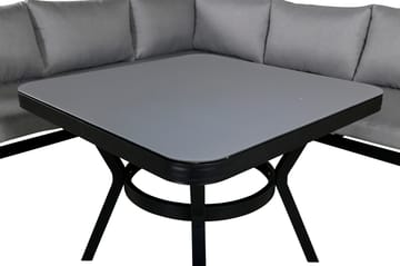 Virya Hjørneloungegruppe med Puter - Svart - Hagemøbler - Loungemøbler - Loungesett
