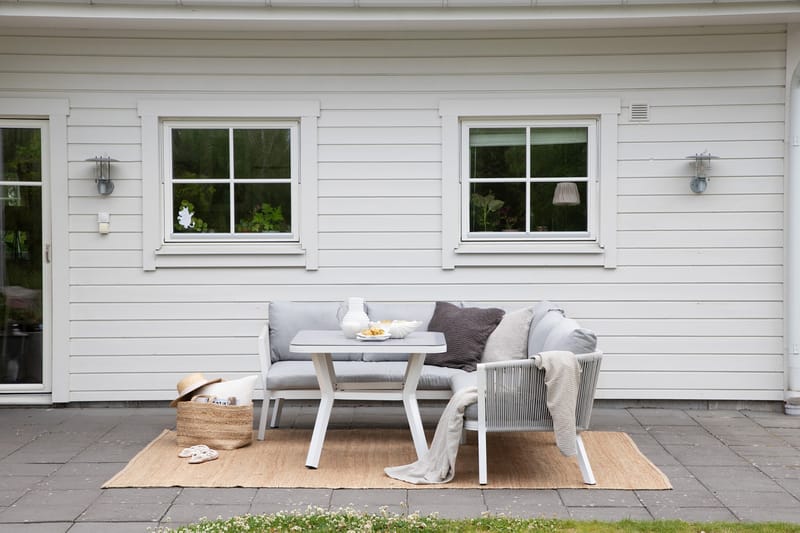 Virya Hjørneloungegruppe med Puter Grå - Venture Home - Hagemøbler - Loungemøbler - Loungesett