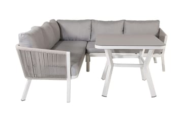 Virya Hjørneloungegruppe med Puter Grå - Venture Home - Hagemøbler - Loungemøbler - Loungesett