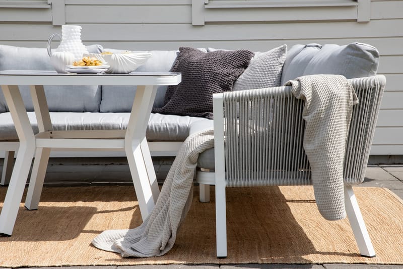 Virya Hjørneloungegruppe med Puter Grå - Venture Home - Hagemøbler - Loungemøbler - Loungesett