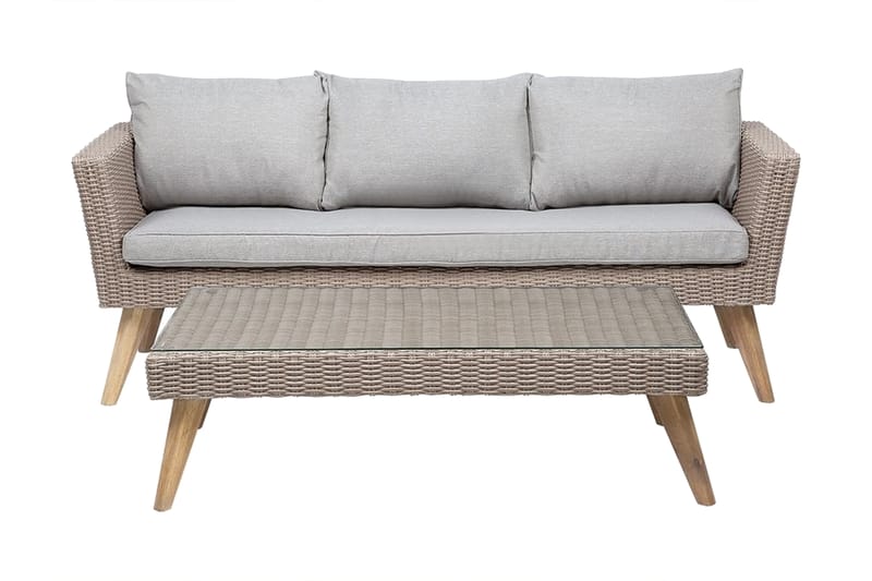Vittoria Loungegruppe - Tre / Natur - Hagemøbler - Loungemøbler - Loungesett