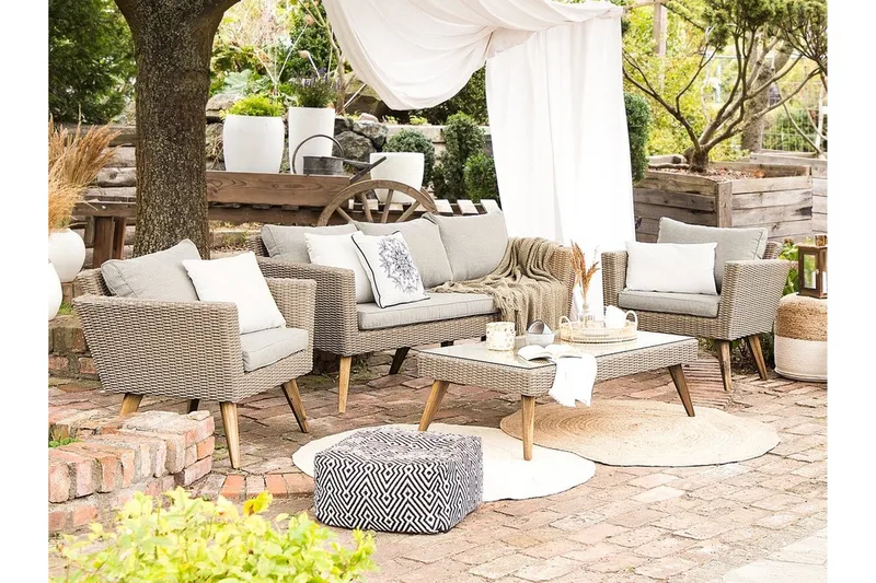 Vittoria Loungegruppe - Tre / Natur - Hagemøbler - Loungemøbler - Loungesett