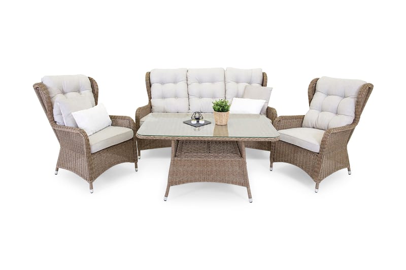 Washington Loungegruppe Natur - Venture Home - Sofagruppe utendørs - Loungesett - Verandamøbler