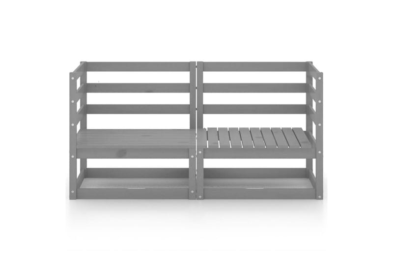 2-seters hagesofa grå heltre furu - Grå - Hagemøbler - Loungemøbler - Lounge sofa
