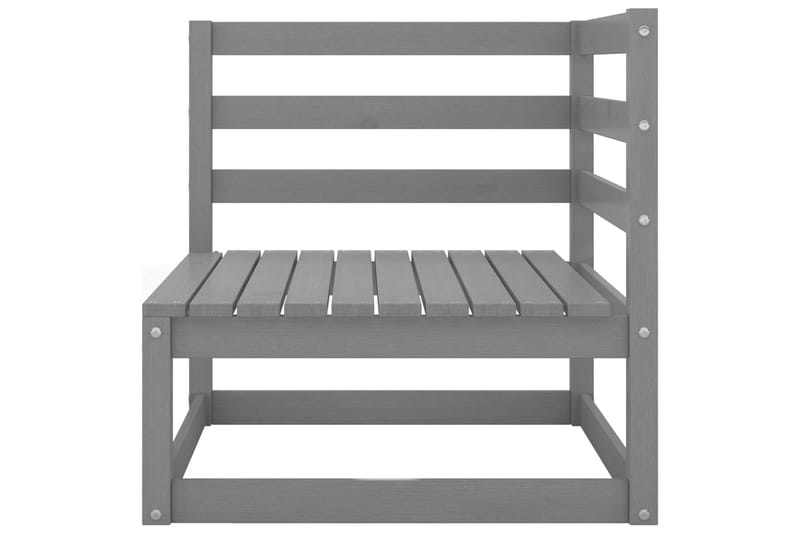 2-seters hagesofa grå heltre furu - Grå - Hagemøbler - Loungemøbler - Lounge sofa