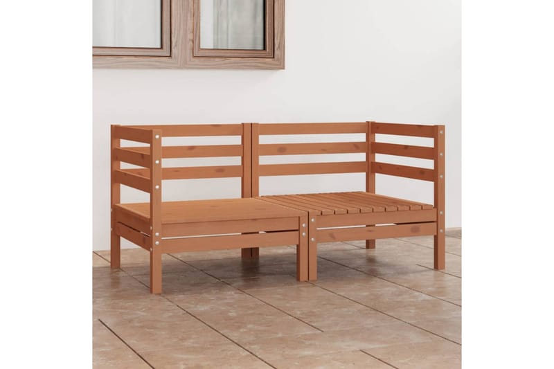 2-seters hagesofa honningbrun heltre furu - Brun - Hagemøbler - Loungemøbler - Lounge sofa