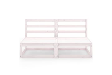 2-seters hagesofa hvit heltre furu - Hvit - Hagemøbler - Loungemøbler - Lounge sofa
