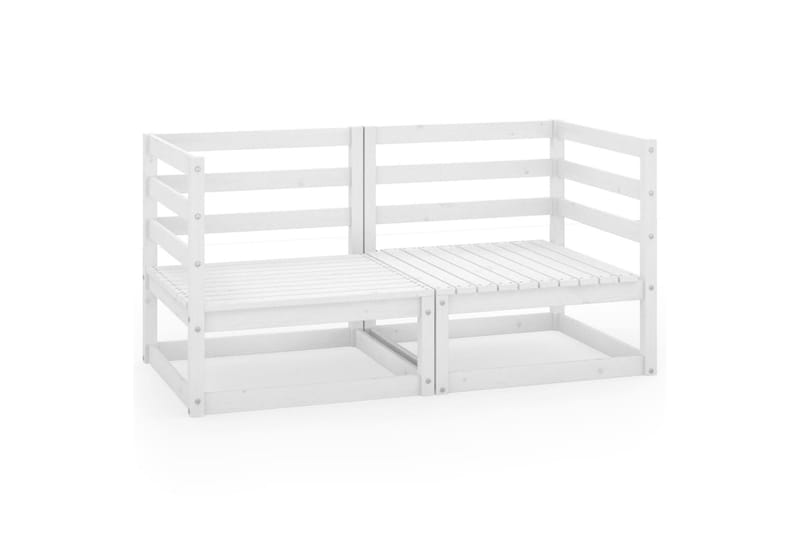 2-seters hagesofa hvit heltre furu - Hvit - Hagemøbler - Loungemøbler - Lounge sofa