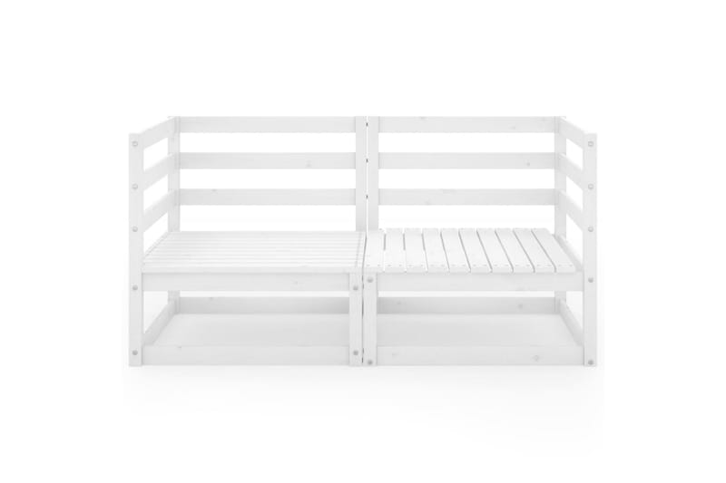 2-seters hagesofa hvit heltre furu - Hvit - Hagemøbler - Loungemøbler - Lounge sofa