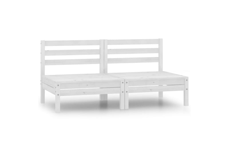2-seters hagesofa hvit heltre furu - Hvit - Hagemøbler - Loungemøbler - Lounge sofa