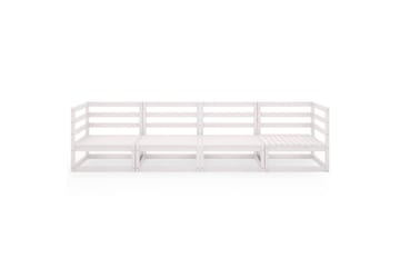 4-seters hagesofa hvit heltre furu - Hvit - Hagemøbler - Loungemøbler - Lounge sofa