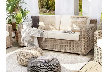 Apriliana 2-seters sofa - Kunstrotting / Lys brun - Hagemøbler - Loungemøbler - Lounge sofa