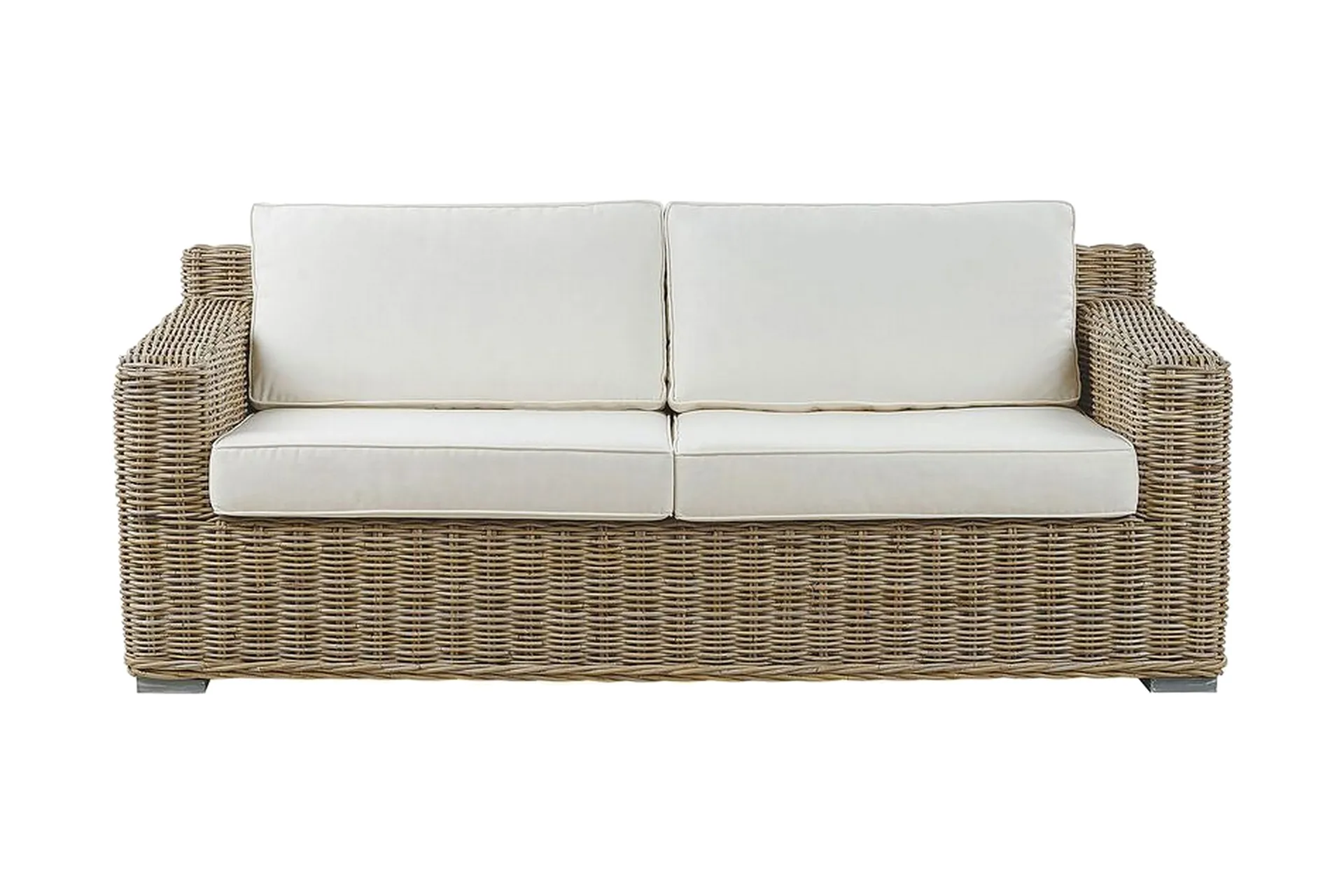 Apriliana 2-seters sofa - Kunstrotting / Lys brun
