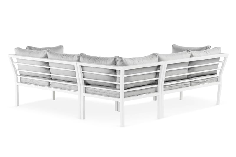 Ariany Hjørnesofa - Hvit/Grå - Hagemøbler - Loungemøbler - Lounge sofa
