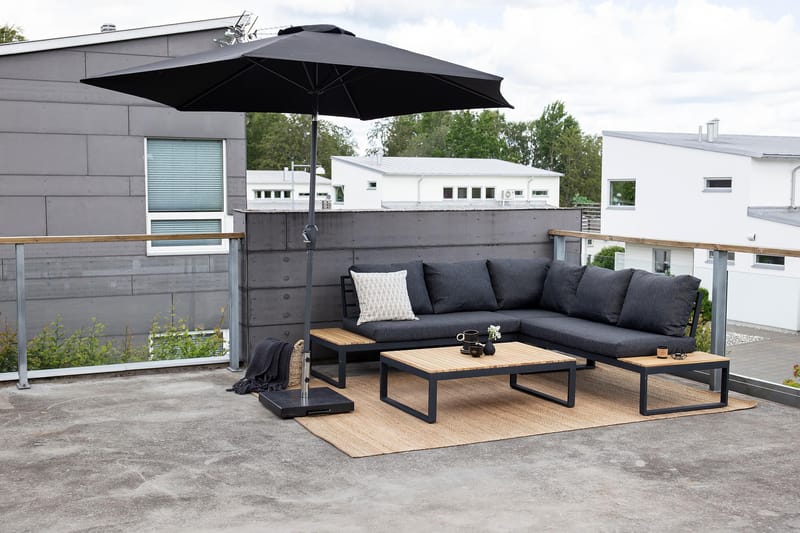Atlantic Hjørnesofa Svart/Natur - Venture Home - Lounge sofa - Utesofa