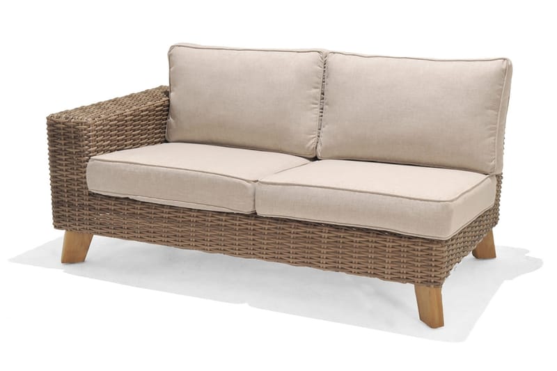 Bahamas 2-seter Sofa Høyre - Beige - Lounge sofa - Balkongsofaer - Utesofa