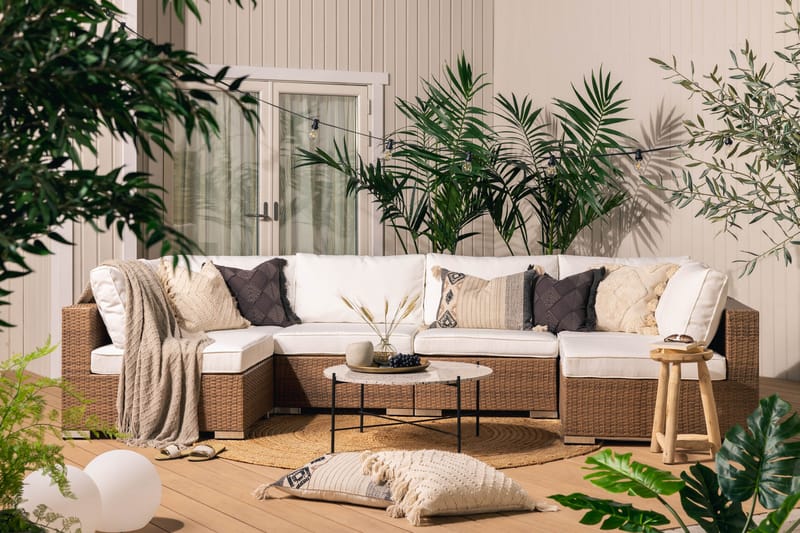 Bahamas Dobbeldivan - Kunstrotting Sand - Hagemøbler - Loungemøbler - Lounge sofa