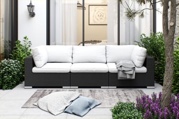 Bahamas Loungesofa 3 seter - Svart - Hagemøbler - Loungemøbler - Lounge sofa