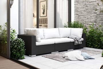 Bahamas Loungesofa 3 seter - Svart - Hagemøbler - Loungemøbler - Lounge sofa