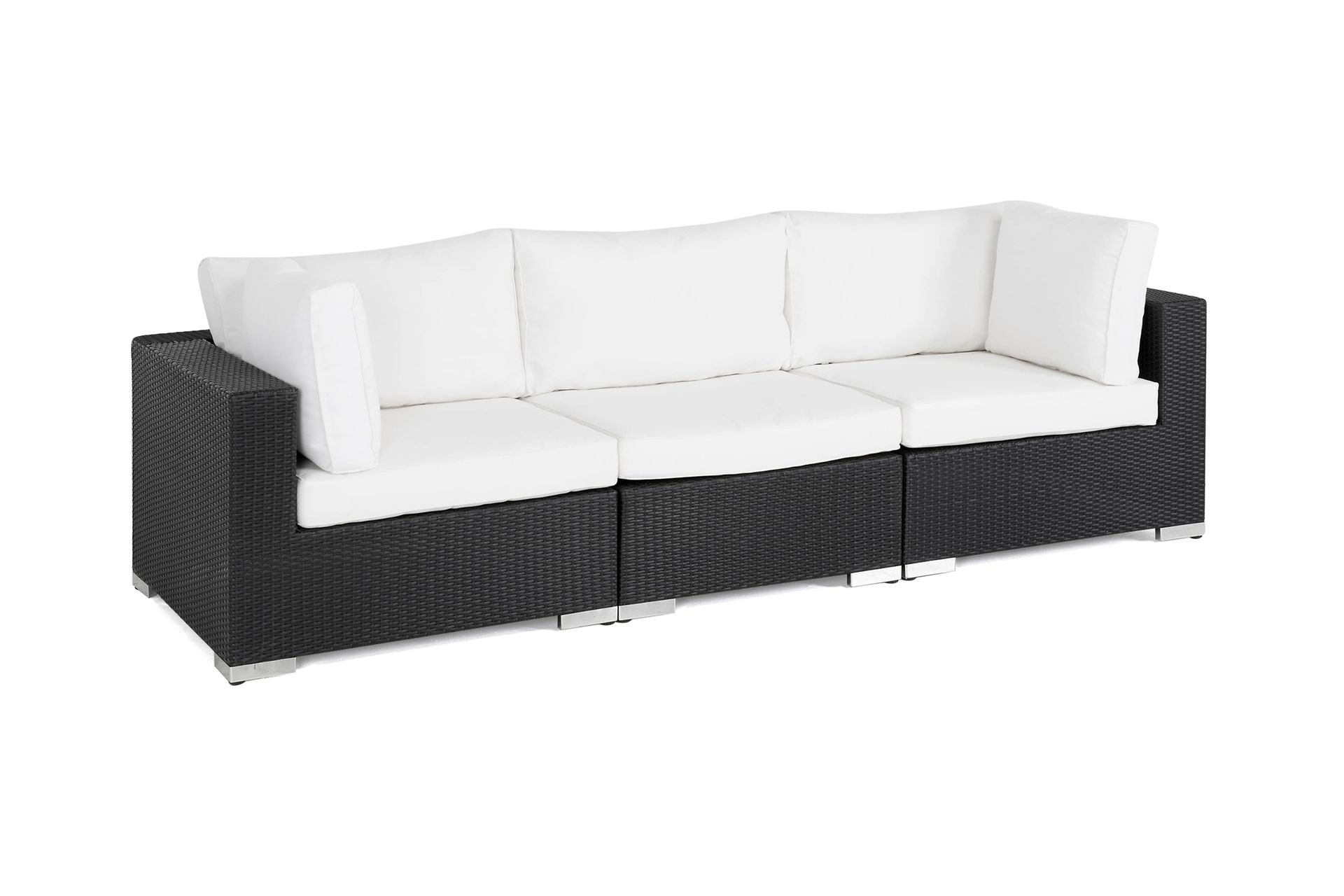 Bahamas Loungesofa 3 seter - Svart - Hagemøbler - Loungemøbler - Lounge sofa