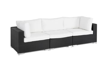 Bahamas Loungesofa 3 seter - Svart - Hagemøbler - Loungemøbler - Lounge sofa