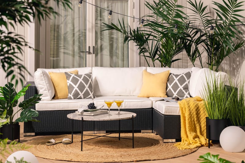 Bahamas Loungesofa 4-seter - Svart - Hagemøbler - Loungemøbler - Lounge sofa