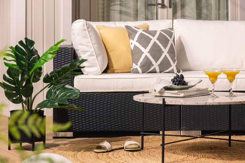 Bahamas Loungesofa 4-seter - Svart - Hagemøbler - Loungemøbler - Lounge sofa