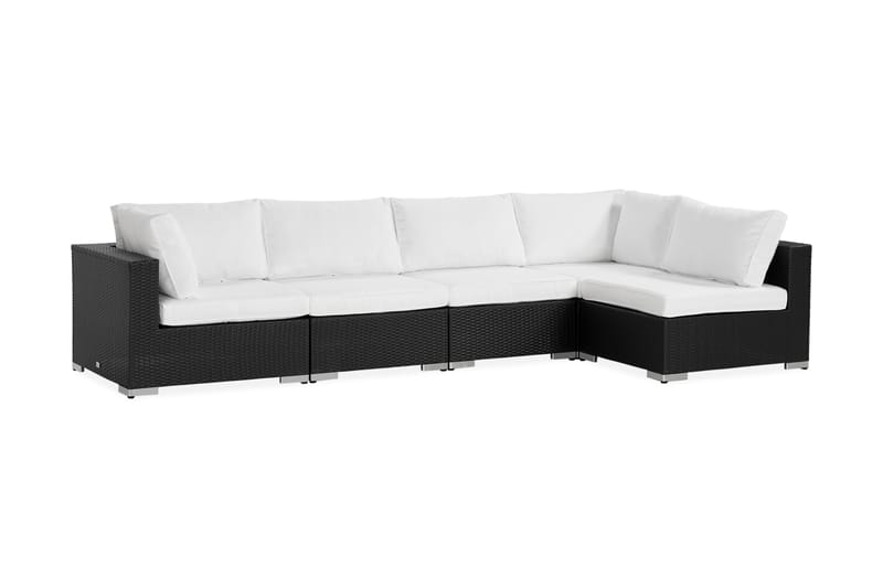 Bahamas Loungesofa 5 Seter - Svart - Hagemøbler - Loungemøbler - Lounge sofa