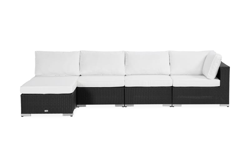 Bahamas Loungesofa 5 Pers Divan/Bord - Svart - Hagemøbler - Loungemøbler - Lounge sofa