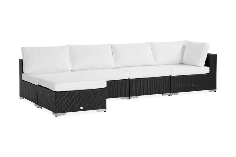 Bahamas Loungesofa 5 Pers Divan/Bord - Svart - Hagemøbler - Loungemøbler - Lounge sofa
