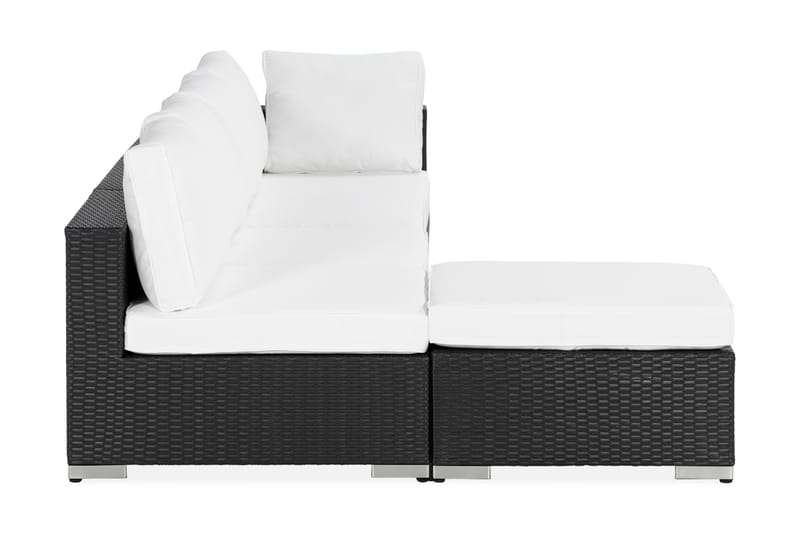 Bahamas Loungesofa 5 Pers Divan/Bord - Svart - Hagemøbler - Loungemøbler - Lounge sofa
