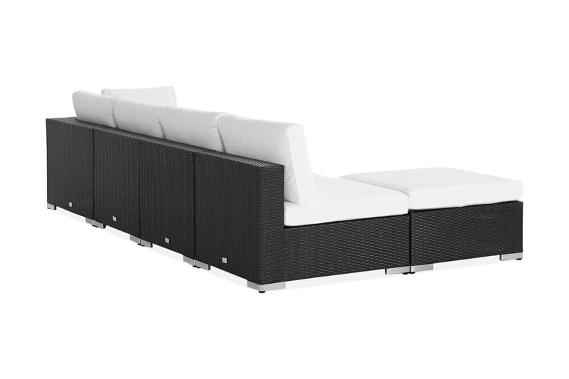 Bahamas Loungesofa 5 Pers Divan/Bord - Svart - Hagemøbler - Loungemøbler - Lounge sofa