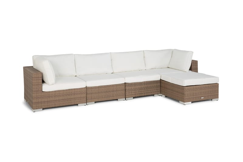 Bahamas Loungesofa 5 Pers Divan/Bord - Sand - Hagemøbler - Loungemøbler - Lounge sofa