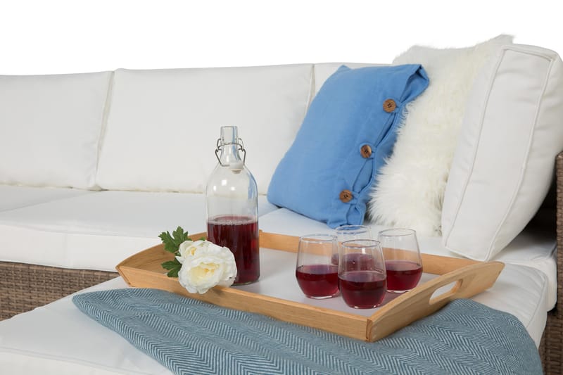 Bahamas Loungesofa 5 Pers Divan/Bord - Sand - Hagemøbler - Loungemøbler - Lounge sofa