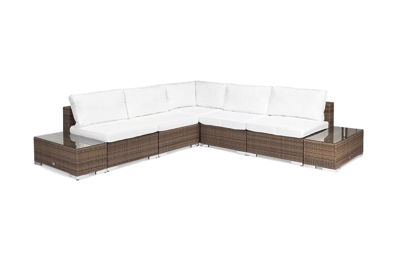 Bahamas Loungesofa 5 Pers 2 Avslutninger - Sand - Hagemøbler - Loungemøbler - Lounge sofa