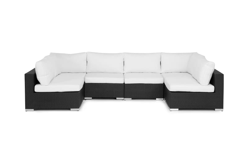 Bahamas Loungesofa 6 Seter - Svart - Hagemøbler - Loungemøbler - Lounge sofa