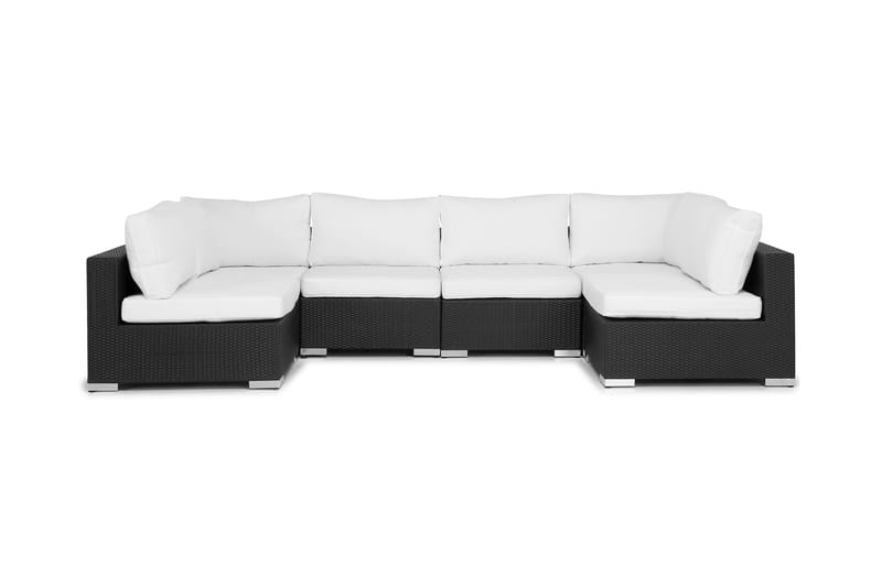 Bahamas Loungesofa 6 Seter - Svart - Hagemøbler - Loungemøbler - Lounge sofa