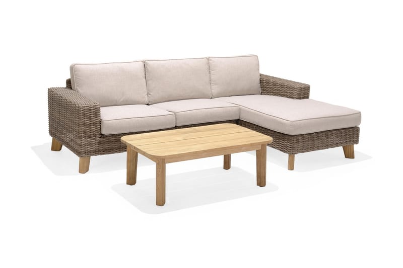 Barbados 2-seter Sofa Høyre - Beige - Hagemøbler - Loungemøbler - Lounge sofa