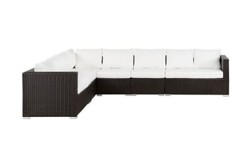 Calizza Loungegruppe Kunstrotting - Brun - Hagemøbler - Loungemøbler - Lounge sofa