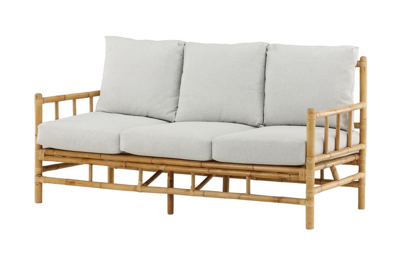 Cane Sofa 3-seters Brun/Hvit - Venture Home - Lounge sofa - Utesofa
