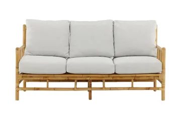 Cane Sofa 3-seters - Brun/Hvit - Hagemøbler - Loungemøbler - Lounge sofa